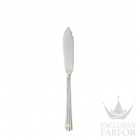01517020 Christofle Aria "Серебро + узорная позолота" Нож для рыбы 20см