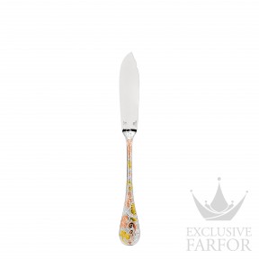 02726020 Christofle Jardin d'Eden "Серебро + узорная желтая и розовая позолота" Нож для рыбы 20см