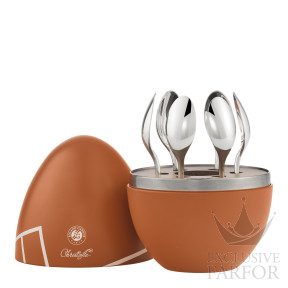 00065639 Christofle Mood Roland-Garros "Посеребрение" Набор из 6 кофейных ложек 13см