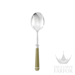 00120082 Christofle Talisman Green "Посеребрение" Сервировочная ложка для салата 25см