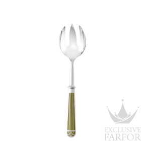 00120083 Christofle Talisman Green "Посеребрение" Сервировочная вилка для салата 25см