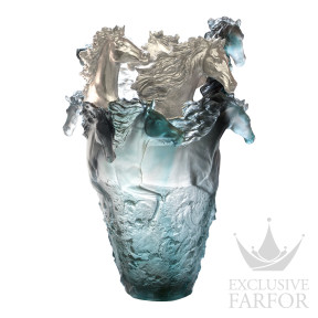 Ваза "Серебряный, синий" 50см