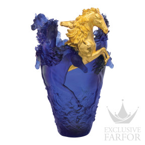 Ваза "Синий, золотой" 50см