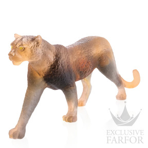 05796-2 Daum Panther (Лимитированная серия на 50 пред.) Статуэтка "Пантера - янтарный" 53,5см