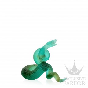 02486-3 Daum Serpent (Лимитированная серия на 588 пред.) Статуэтка "Змея - зеленый" 13см
