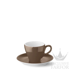 S2014000065 Dibbern Solid Color - Chocolate Чашка эспрессо с блюдцем 0,09л