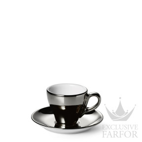 S2014000071 Dibbern Solid Color - Platin Чашка эспрессо с блюдцем 0,09л