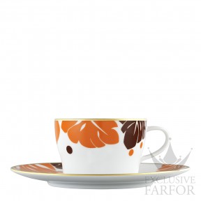 TA20141570027 Furstenberg Auréole Colorée "orange/marone" Чашка чайная с блюдцем 0,20л