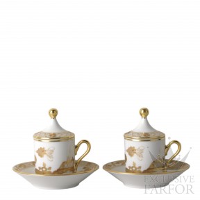 004RG00 FX9176LXG00133000  Oriente Italiano Aurum Чашка эспрессо с блюдцем и крышкой 0,08л, 2шт. 