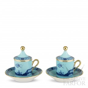 004RG00 FX917601G00124300  Oriente Italiano Iris Чашка эспрессо с блюдцем и крышкой 0,08л, 2шт. 