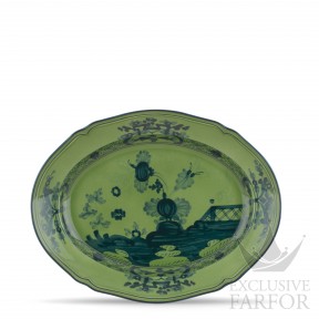 003RG00 FVS130010340G00123600  Oriente Italiano Malachite Блюдо овальное 34см