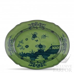 003RG00 FVS130010385G00123600  Oriente Italiano Malachite Блюдо овальное 38,5см