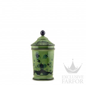 020RG00 FA652001G00123600  Oriente Italiano Malachite Ваза с крышкой 20см