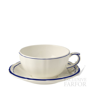 15412PTA26 Gien Filet Cobalt Чашка для завтрака с блюдцем 0,3л, 2шт.