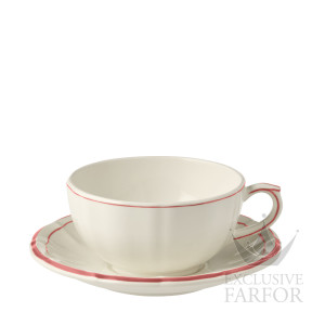 18392PTA26 Gien Filet Corail Чашка для завтрака с блюдцем 0,3л, 2шт.