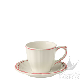 18392PTU49 Gien Filet Corail Чашка чайная с блюдцем 0,175л, 2шт.