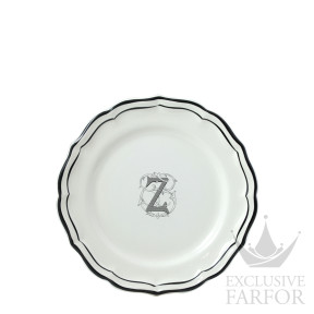 2029ADEZ22 Gien Filet Manganese Monogramme Тарелка закусочная "Z" 23,2см
