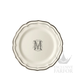 2029AEXM22 Gien Filet Manganese Monogramme Тарелка главная "M" 26см