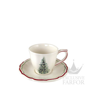 17312PTU49 Gien Filet Noel Чашка чайная с блюдцем 0,175л, 2шт.
