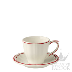 18302PTU49 Gien Filet Rouge Чашка чайная с блюдцем 0,175л, 2шт.