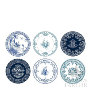 1849B6AD26 Gien Les Depareillees Bleu Тарелка закусочная 23,2см, 6шт.