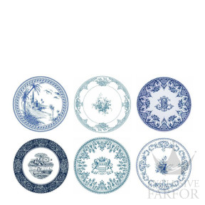 1849B6AM26 Gien Les Depareillees Bleu Тарелка главная 27,3см, 6шт.