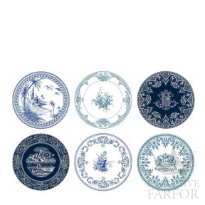 1849C6DB20 Gien Les Depareillees Bleu Конфетница 12,8см, 6шт.