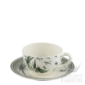 18412PTH01 Gien Les Depareillees Vert Чашка чайная с блюдцем 0,16л, 2шт.