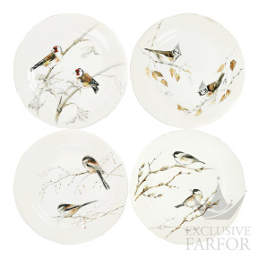 1854B4AD26 Gien Les Oiseaux De La Foret Тарелка закусочная 23,2см, 4шт.