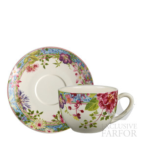 16431PTJ01 Gien Millefleurs Чашка с блюдцем 0,45л