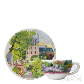 17382PTH01 Gien Paris A Giverny Чашка чайная с блюдцем 0,16л, 2шт.