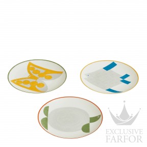 058407P Hermes Animaux Nattes Набор из 3 тарелок закусочных 21см