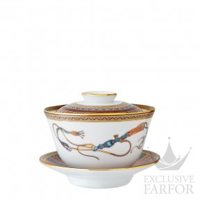 009891P Hermes Cheval d'Orient Чашка чайная с блюдцем и крышкой 160мл