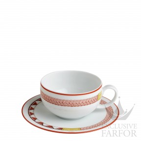 057016P Hermes Tressages Equestres Чашка чайная с блюдцем 200мл
