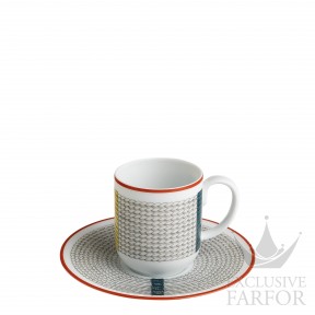 057017P Hermes Tressages Equestres Чашка кофейная с блюдцем 100мл