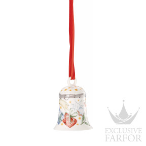 02472-727213-27920 Hutschenreuther Weihnachtslieder (Лимитированная серия) Фарфоровый колокольчик 7см
