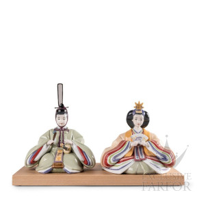 01009723 Lladro World Cultures "Japanese Traditions" (Лимитированная серия на 500 пред.) Статуэтка "Куклы Хина (Зеленый / желтый)" 26 х 41см