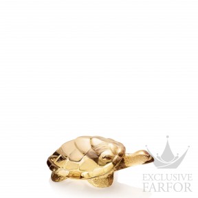 10139300 Lalique Caroline Turtle Статуэтка "Черепаха - золотистый" 14см