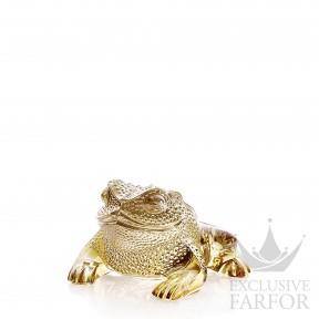 10139400 Lalique Gregoire Frog ́Статуэтка "Лягушка - золотистый" 7,7см