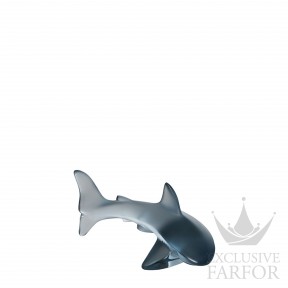 10673100 Lalique Shark Статуэтка "Акула - персеполис синий" 11,5см