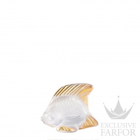10685100 Lalique Fish Статуэтка "Рыбка - золотое покрытие" 4,5см