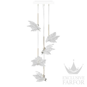 Подвесная лампа "5 лепестков - хромированный" 133х35см