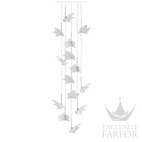 Подвесная лампа "14 лепестков - хромированный" 250х65см