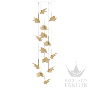 Подвесная лампа "14 лепестков - сатинированное золочение" 250х65см