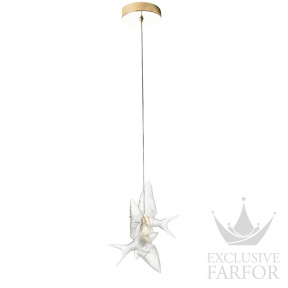 10818100 Lalique Hirondelles Подвесная лампа "Позолоченный" 35х25х200см
