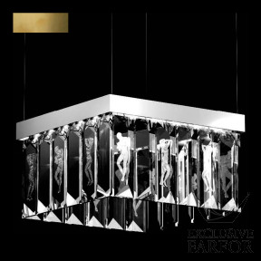 Люстра (24 призмы - квадратный) "Бронзовый" 58x58x34см