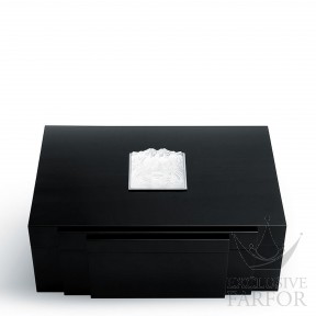 10192600 Lalique Masque de Femme Хьюмидор для сигар "Черный лак" 36см