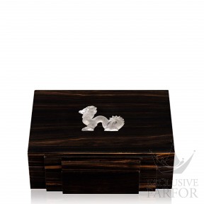 10202100 Lalique Dragon Хьюмидор для сигар "Эбеновое дерево" 30см