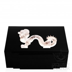 10202200 Lalique Dragon Хьюмидор для сигар "Черный лак" 43см