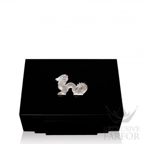 10202300 Lalique Dragon Хьюмидор для сигар "Черный лак" 30см